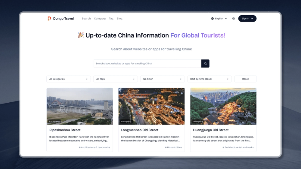 Donyo For China Travel